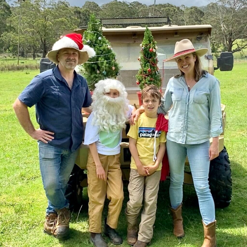 Little Flowers mini live Christmas trees with farming family