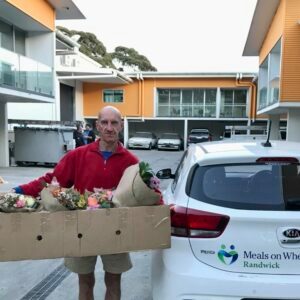 Little Flowers being collected for delivery by Meals on Wheels