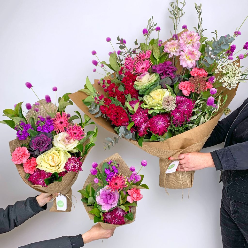 Close-up of Little Flowers’ signature bouquet